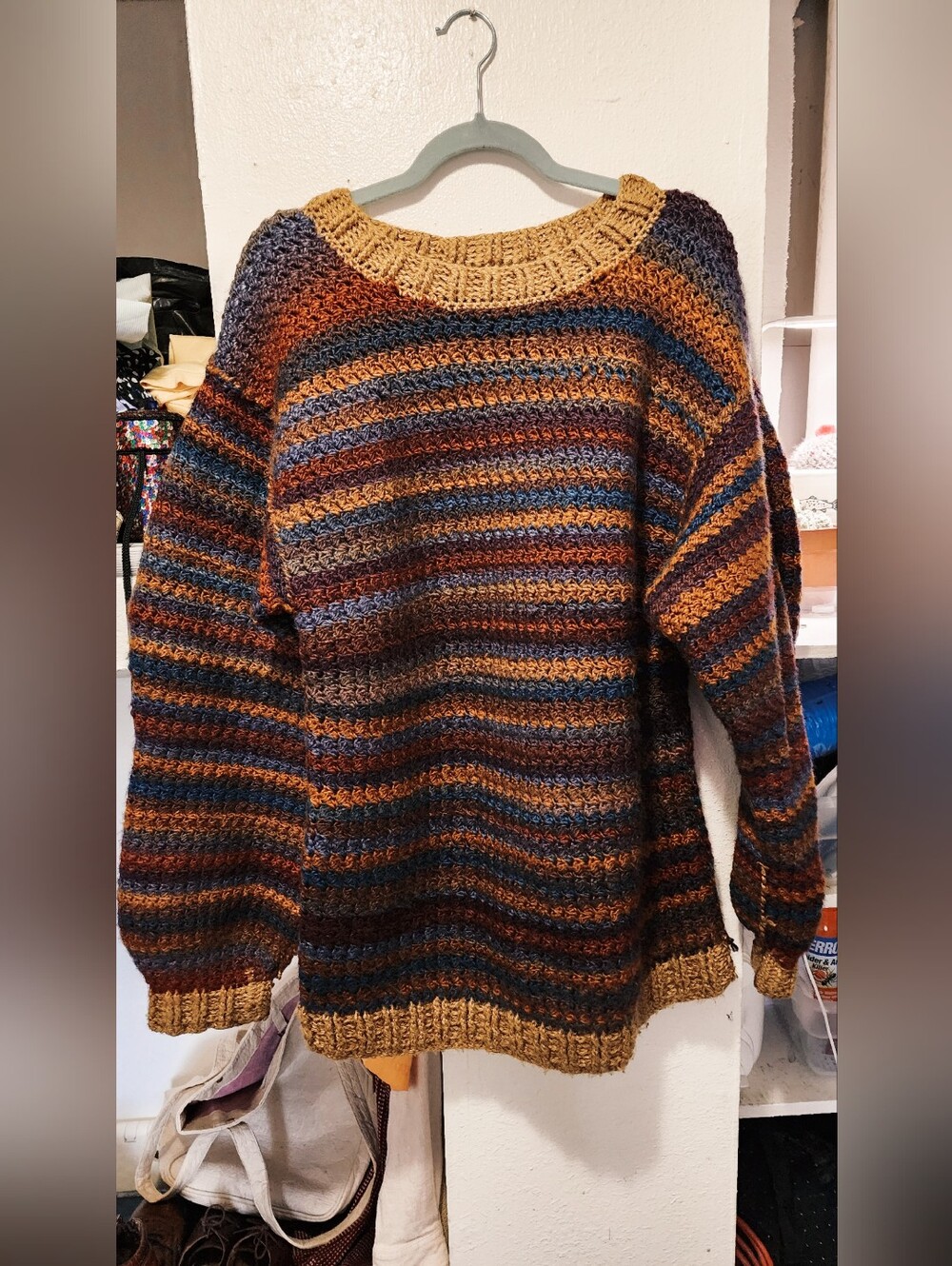 MEN'S HEAVY KNIT HANDMADE SWEATER - MULTI